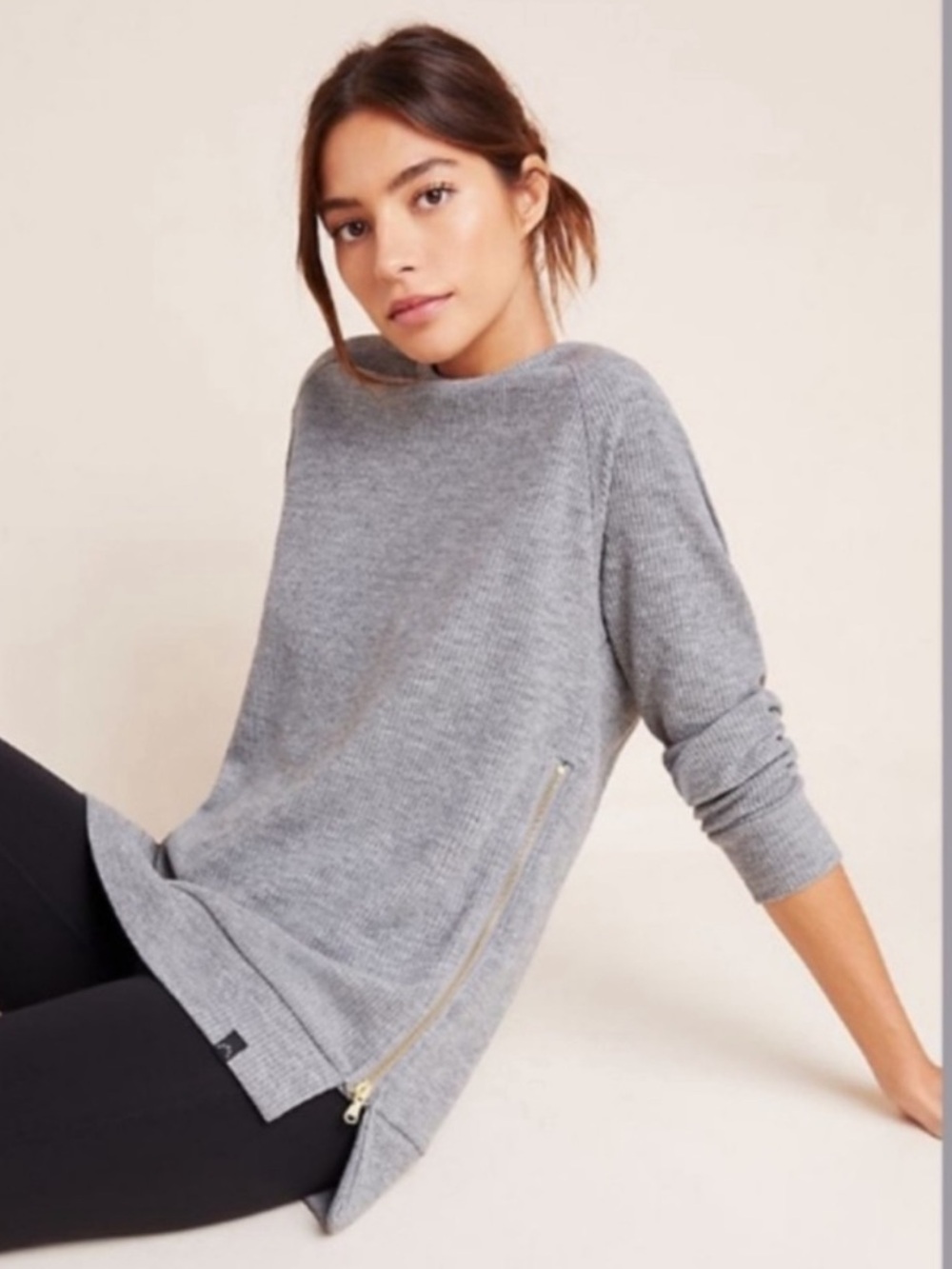Varley Gray Sienna Sweater - Large